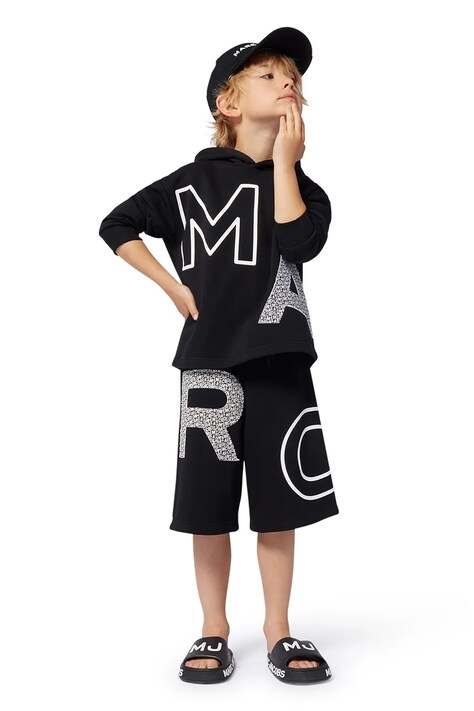 Marc Jacobs pantaloni scurti copii culoarea negru, talie reglabila, W60483