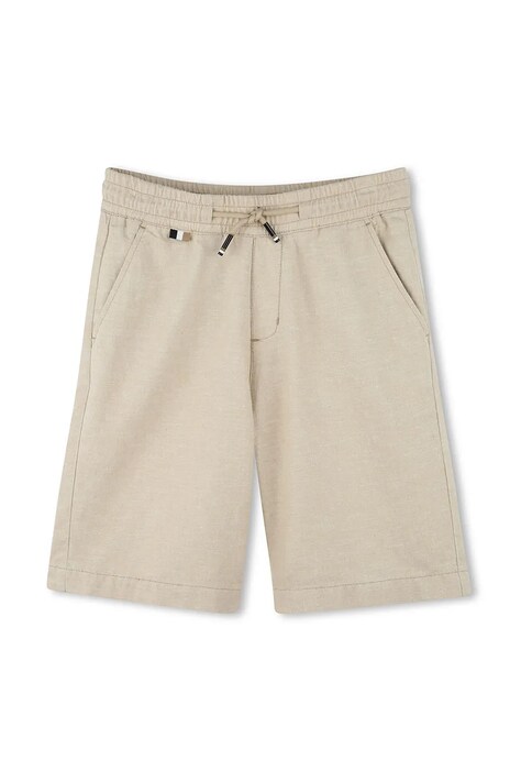 BOSS shorts in lino bambino/a colore beige  J51988
