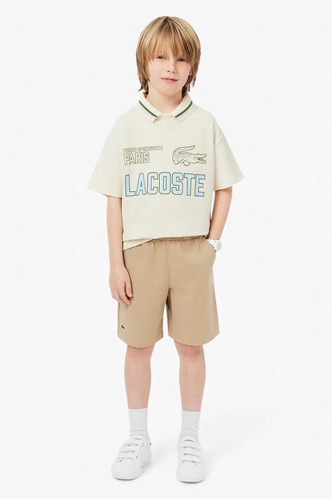 Lacoste pantaloni scurți copii culoarea bej, FJ5242