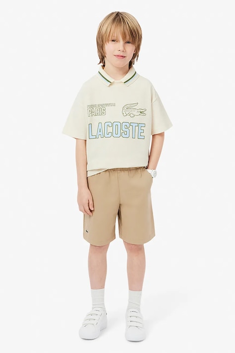 Dětské kraťasy Lacoste béžová barva, FJ5242