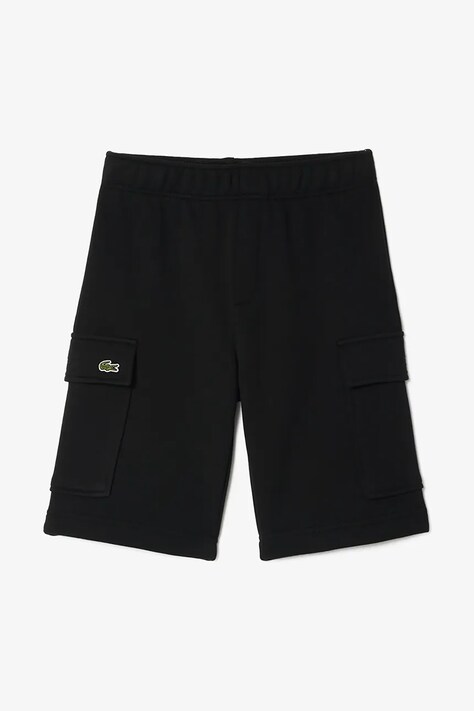 Детские хлопковые шорты Lacoste цвет чёрный  GJ7372