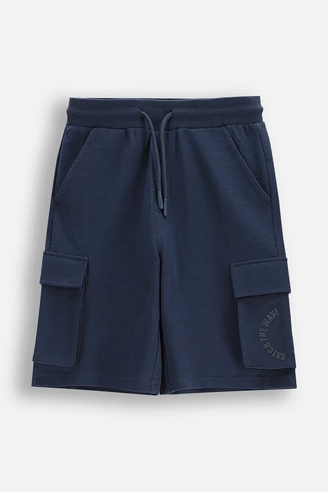 Coccodrillo pantaloni scurți din bumbac culoarea bleumarin, talie reglabilă, HOLIDAY SPLASH BOY JUNIOR