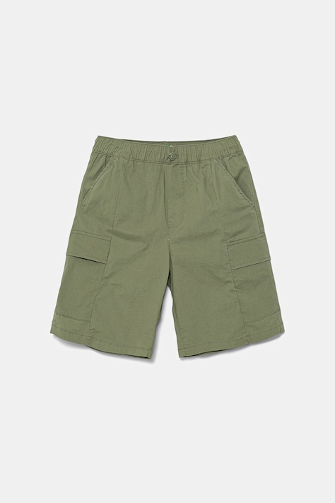 Detské krátke nohavice United Colors of Benetton zelená farba, nastaviteľný pás 4L2VC9046