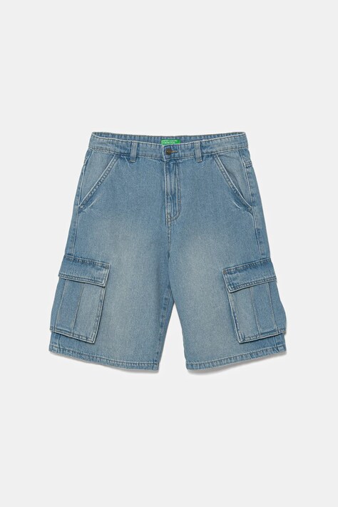 United Colors of Benetton pantaloni scurți din denim pentru copii 4KEHC9041