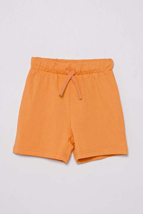 United Colors of Benetton pantaloni scurți din bumbac pentru copii culoarea portocaliu, talie reglabila, 3BL0G900Q