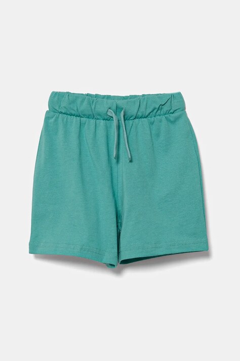 United Colors of Benetton pantaloni scurți din bumbac pentru copii culoarea turcoaz, talie reglabila, 3BL0G900Q