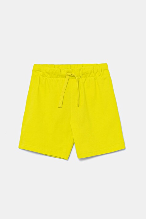 United Colors of Benetton pantaloni scurți din bumbac pentru copii culoarea verde, talie reglabila, 3BL0G900Q
