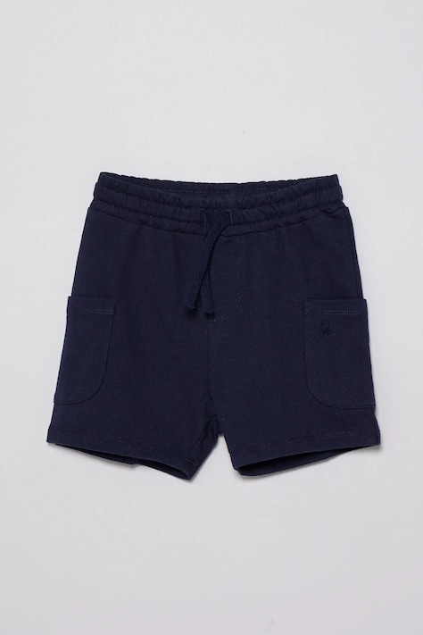 United Colors of Benetton pantaloni scurți din bumbac pentru copii culoarea bleumarin, talie reglabila, 39DJG901C