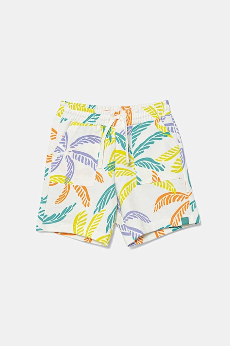 United Colors of Benetton pantaloni scurți din bumbac pentru copii culoarea bej, talie reglabila, 32IEG901Y