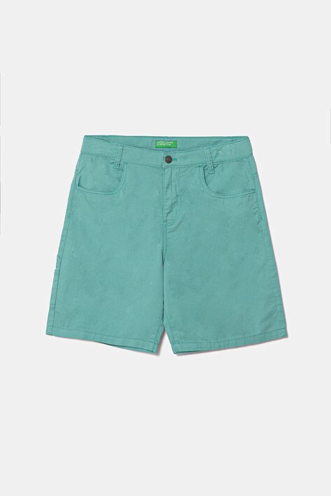United Colors of Benetton pantaloni scurți din bumbac pentru copii culoarea turcoaz, 47RGC902U