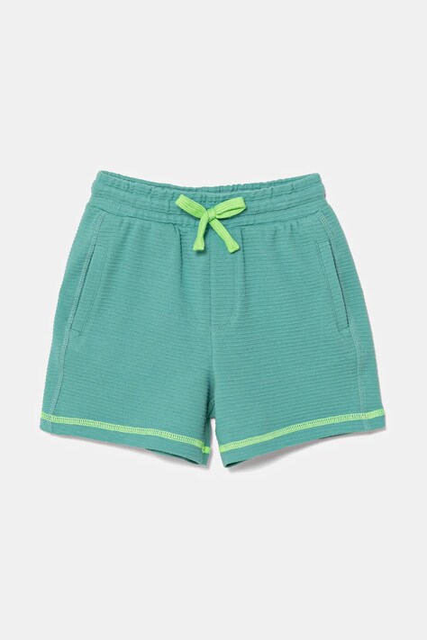 Dětské bavlněné šortky United Colors of Benetton tyrkysová barva, nastavitelný pas, 38OHG901V
