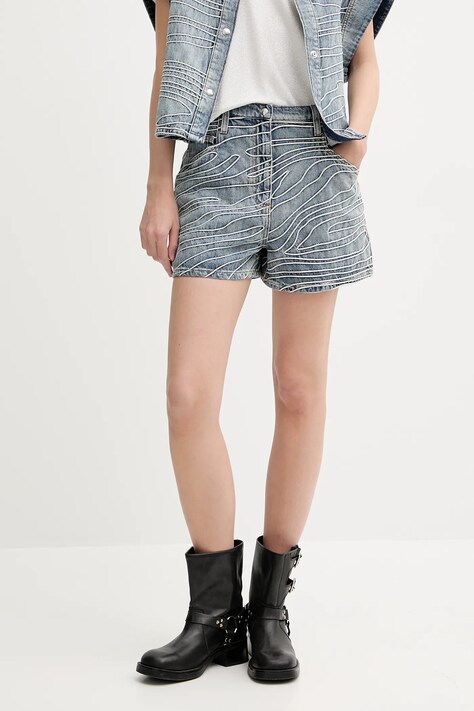 IRO pantaloni scurți din denim cu imprimeu, high waist, WM30VINY