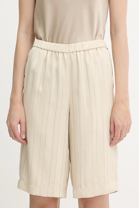 Armani Exchange pantaloni scurți culoarea bej, high waist, XW000483 AF12744