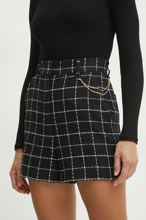 Marella pantaloni scurti GATTI femei, culoarea negru, modelator, high waist, 2513141011200