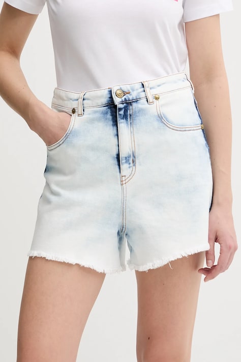 Versace Jeans Couture farmer rövidnadrág sima, magas derekú, 78HAD51R DW063RS5