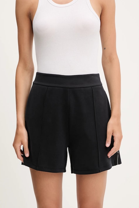 EA7 Emporio Armani szorty damskie kolor granatowy z aplikacją high waist AF12643.7W000176