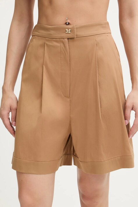 Max Mara Beachwear pantaloni scurți de plajă culoarea bej, 2516141019600