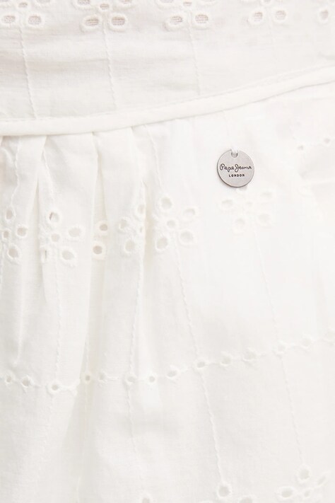 Бавовняні шорти Pepe Jeans DOUCE — SS25-SZD079, білий — фото 4