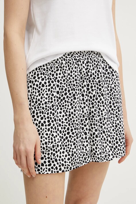 MICHAEL Michael Kors pantaloni scurti femei, culoarea alb, modelator, high waist, MR530MKGS6