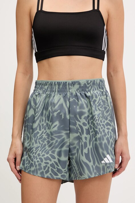 Tréninkové šortky adidas Performance Train Essentials zelená barva, high waist, JE8690