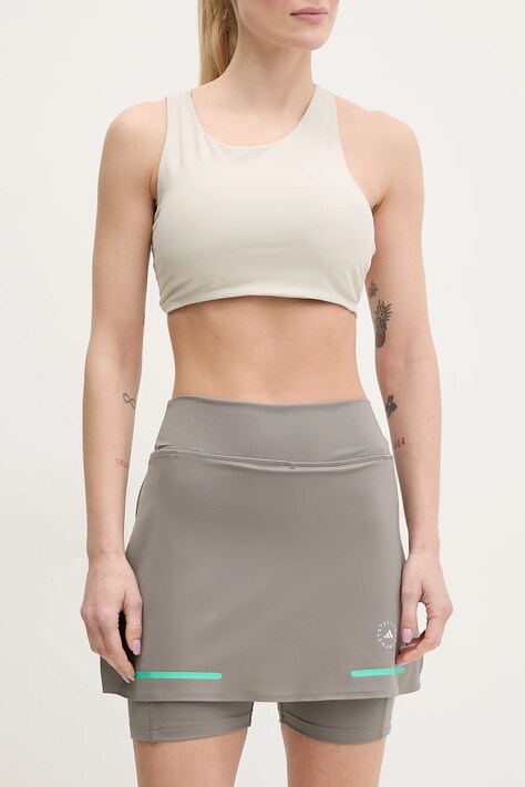 Αθλητική φούστα adidas by Stella McCartney χρώμα: γκρι, JG1005