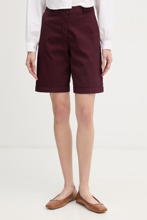 United Colors of Benetton bermude femei burgundii regular waist 4CDRD901W