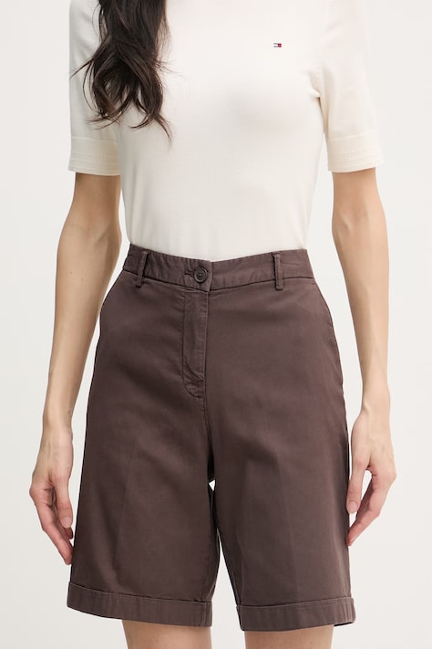 United Colors of Benetton Βερμούδα γυναικεία καφέ κανονική 4CDRD901W