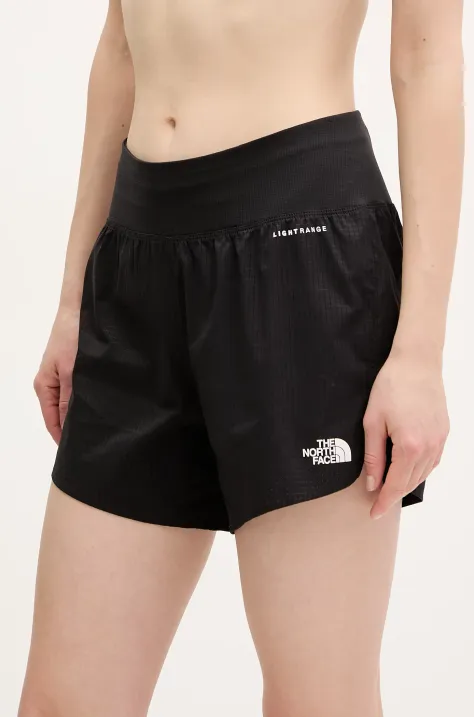 The North Face szorty sportowe Sunriser damskie kolor czarny gładkie high waist NF0A8BC1JK31