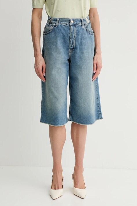 Liu Jo pantaloni scurți femei, uni, high waist, UA5150 D4666