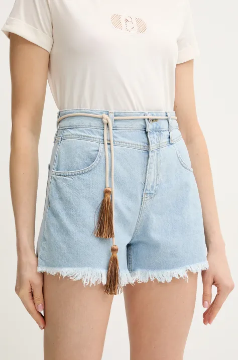 Liu Jo pantaloni scurți din denim uni, high waist, UA5152 D0244