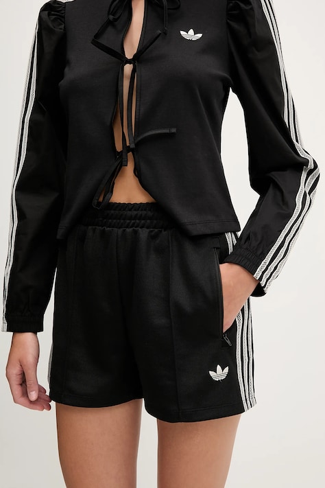 Шорты adidas Originals Shorts цвет чёрный с аппликацией высокая посадка KC0680
