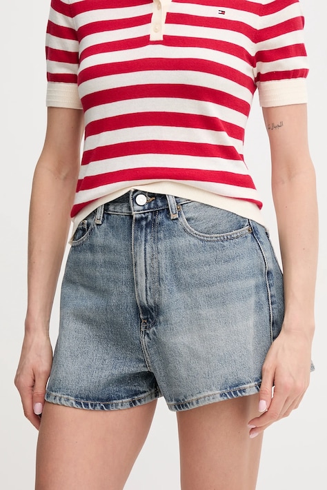 Tommy Hilfiger pantaloncini di jeans donna colore blu  WW0WW44384
