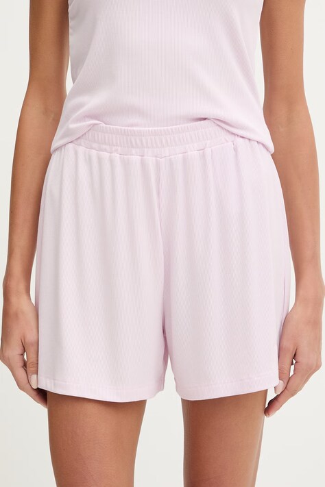 Guess szorty LIA damskie kolor fioletowy gładkie high waist O5GD01 KCQ72