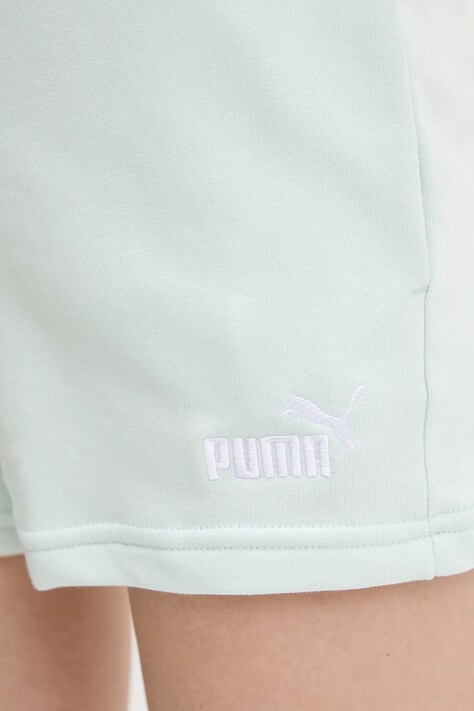 Puma трикотажні шорти жіночі з бавовною — SS25-SZD0HL, бірюзовий — фото 4