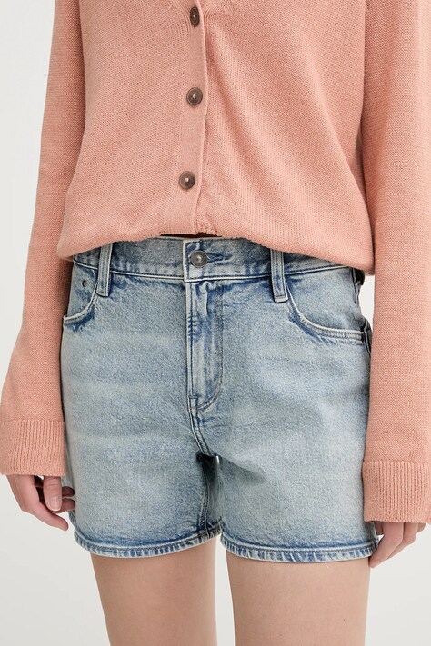 G-Star pantaloni scurți jeans uni, medium waist, D26272-D936