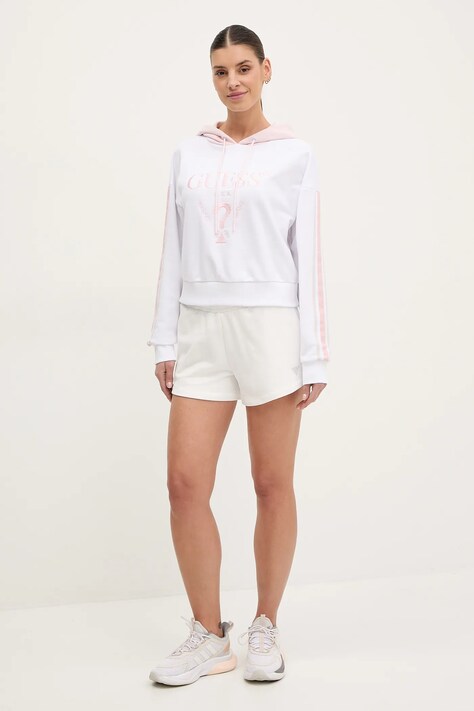 Бавовняні шорти Guess PRIMULA — SS25-SZD0LF, білий — фото 2