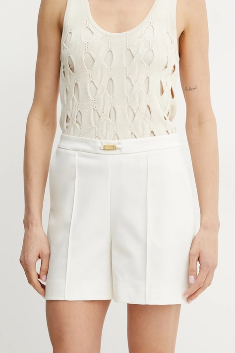 Kraťasy Marciano Guess SUNNY dámské, béžová barva, hladké, high waist, 5GGD19 7311A