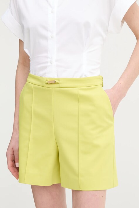 Kraťasy Marciano Guess SUNNY dámské, zelená barva, hladké, high waist, 5GGD19 7311A