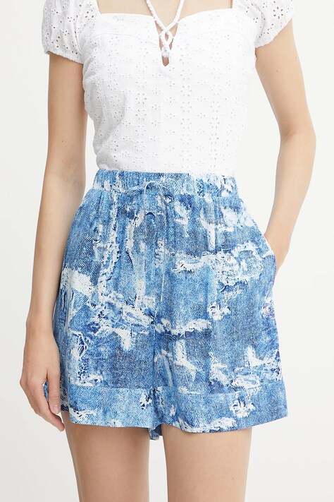 Liu Jo pantaloni scurți cu imprimeu, high waist, VA5059.T2907