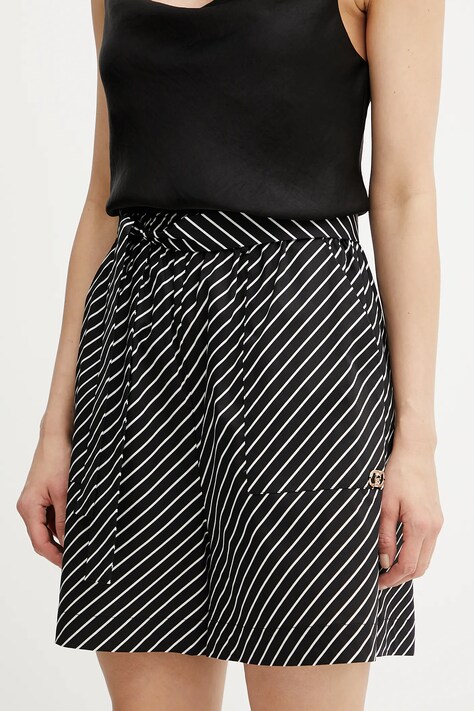 Liu Jo pantaloni scurti femei, culoarea negru, modelator, high waist, VA5066.TS947