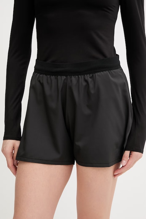 Dynafit szorty outdoorowe Alpine damskie kolor czarny wzorzyste high waist 08.0000071646