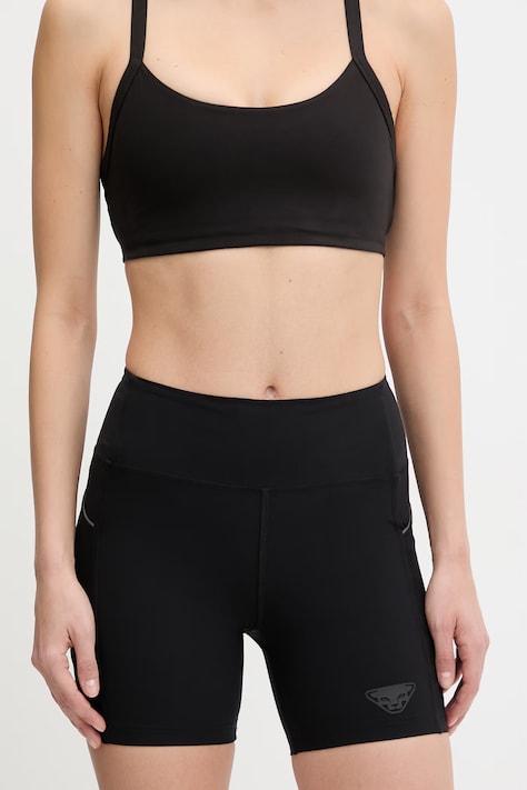 Dynafit szorty outdoorowe Sky damskie kolor czarny gładkie high waist 08.0000071923