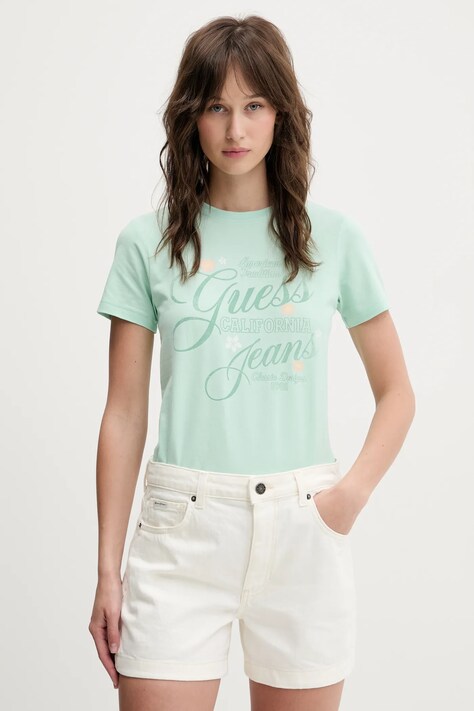 Джинсові шорти Guess Jeans — SS25-SZD0P2, бежевий — фото 4