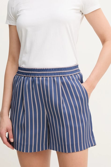 Kraťasy MAX&Co. dámské, modrá barva, vzorované, high waist, 2516141013200