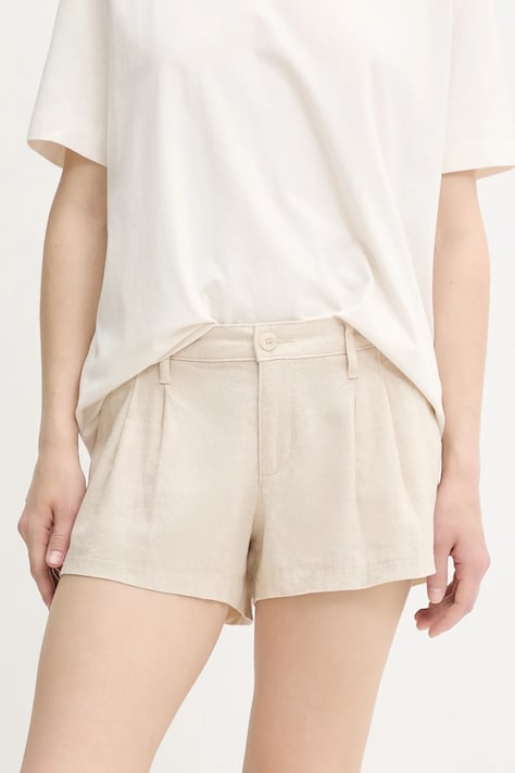 Hollister Co. pantaloncini in lino donna colore beige  KI349-5124