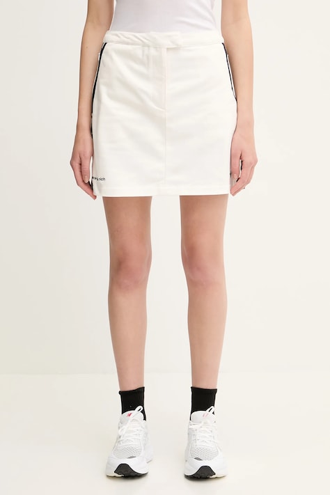 adidas Originals spódnica sportowa x Sporty & Rich Short kolor biały mini prosta JL7194