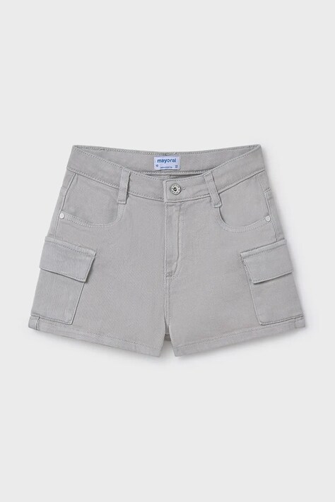 Mayoral pantaloni scurti copii culoarea gri, neted, 6218