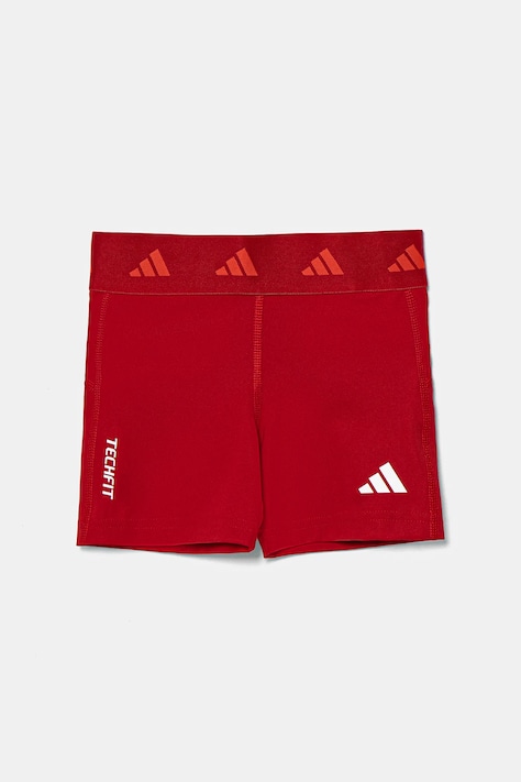 adidas szorty dziecięce kolor czerwony z nadrukiem regulowana talia JF3749