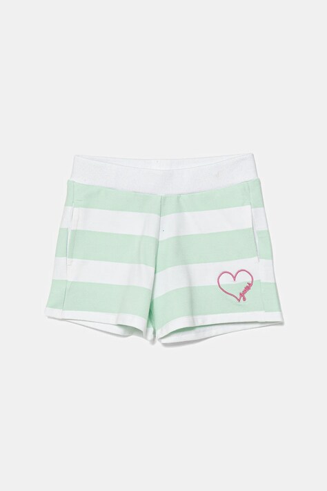Guess pantaloni scurți copii culoarea turcoaz, modelator, K5GD16 KBOR4