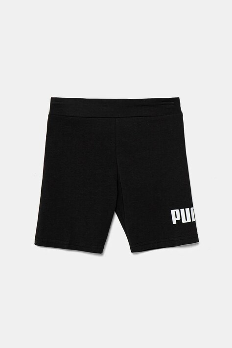 Puma pantaloni scurti copii ESS No. 1 Logo Short Leggings culoarea negru, cu imprimeu, 684902